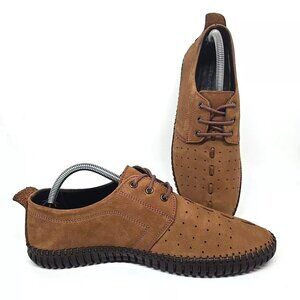 Falcon Casual Shoes Leather  Loafers Moccasins Shoes Men's Size US 9.5 EU 42